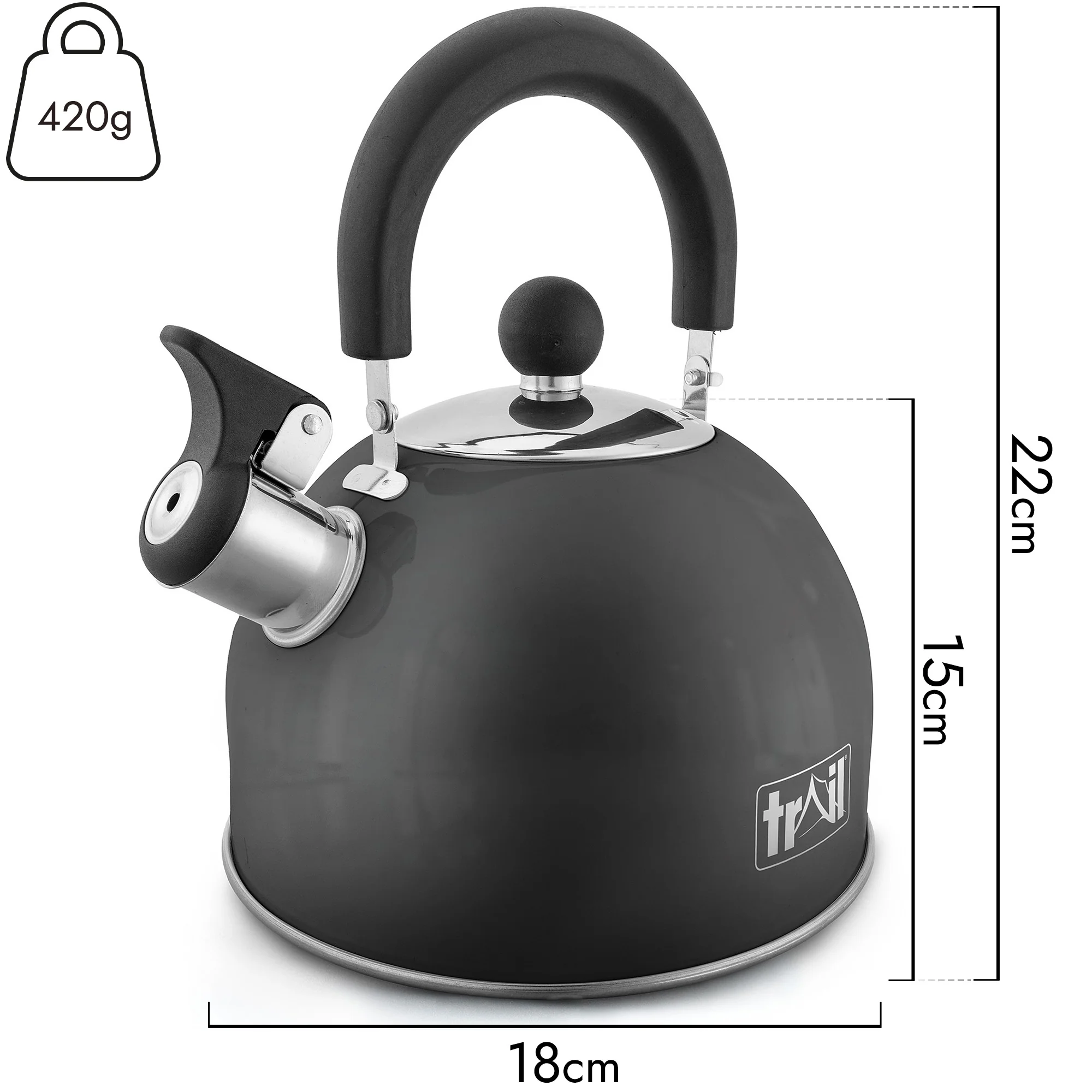 2L Stainless Steel Whistling Kettle - Image 4