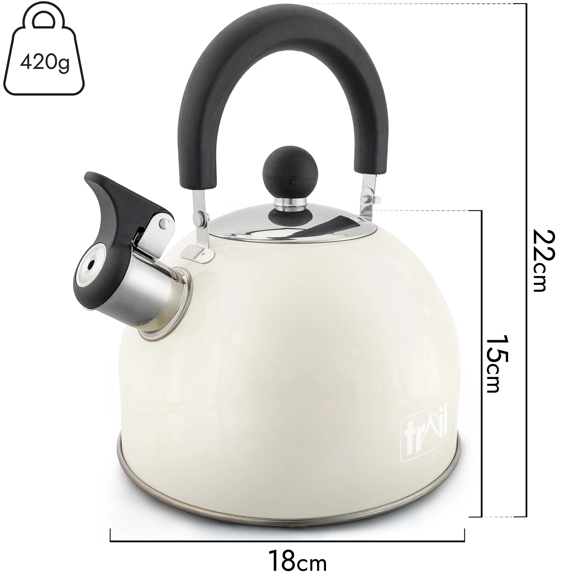 2L Stainless Steel Whistling Kettle - Image 8