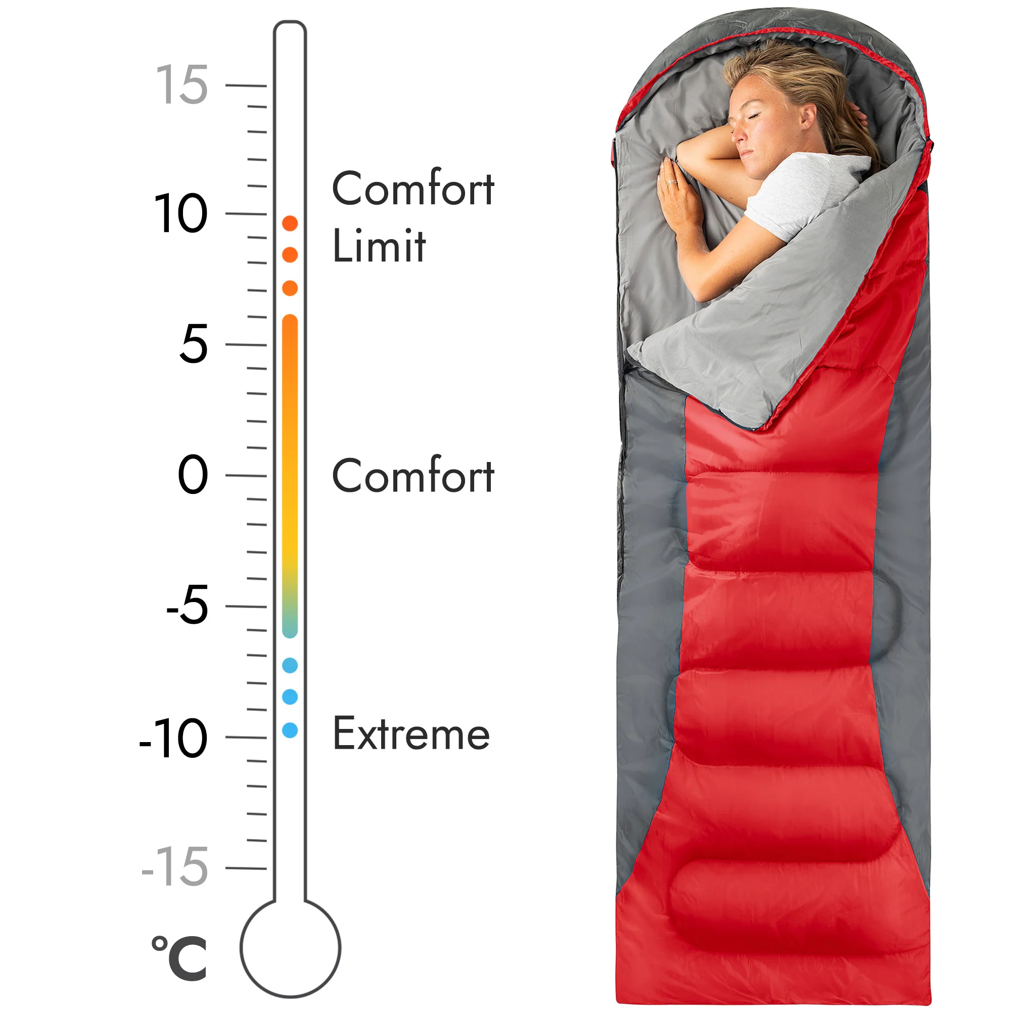 Alpine 400 Hooded Sleeping Bag - Image 11