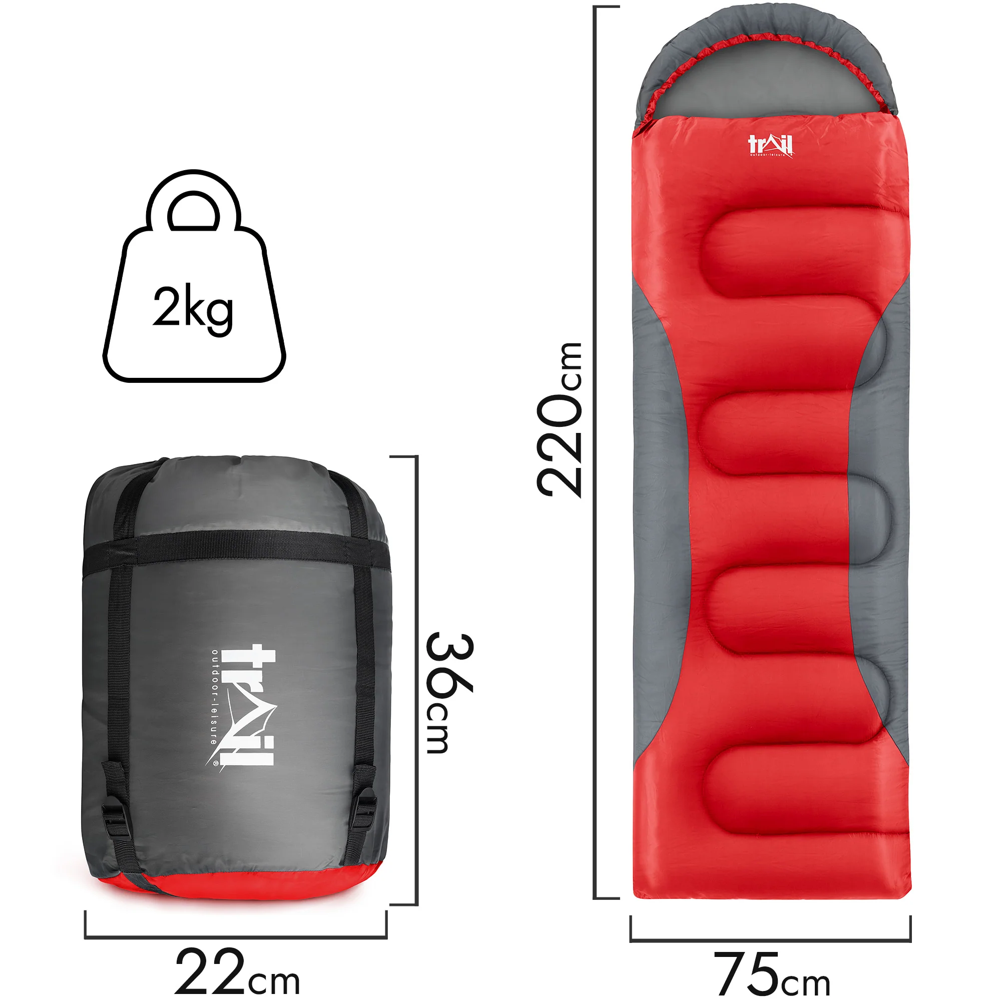 Alpine 400 Hooded Sleeping Bag - Image 12