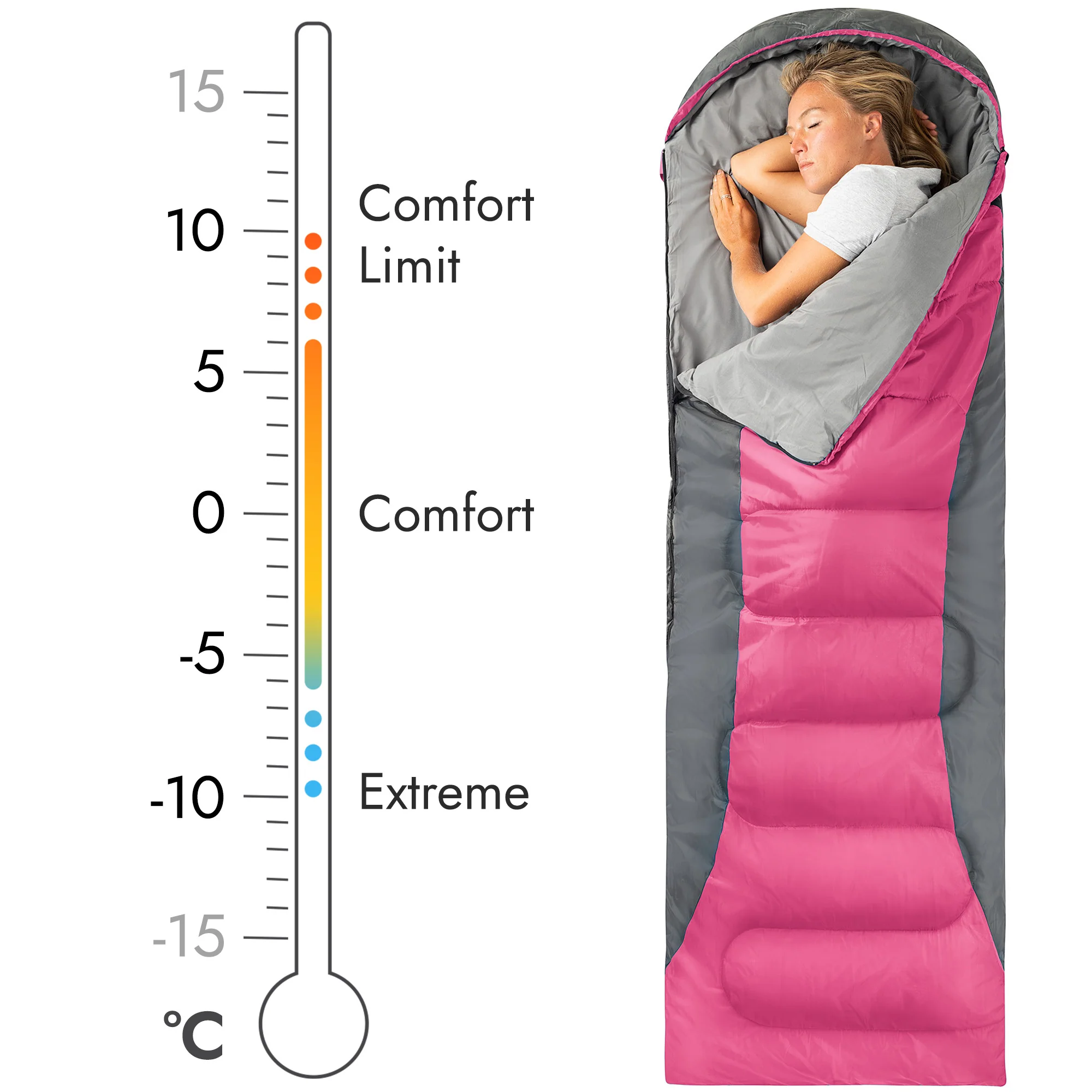 Alpine 400 Hooded Sleeping Bag - Image 17