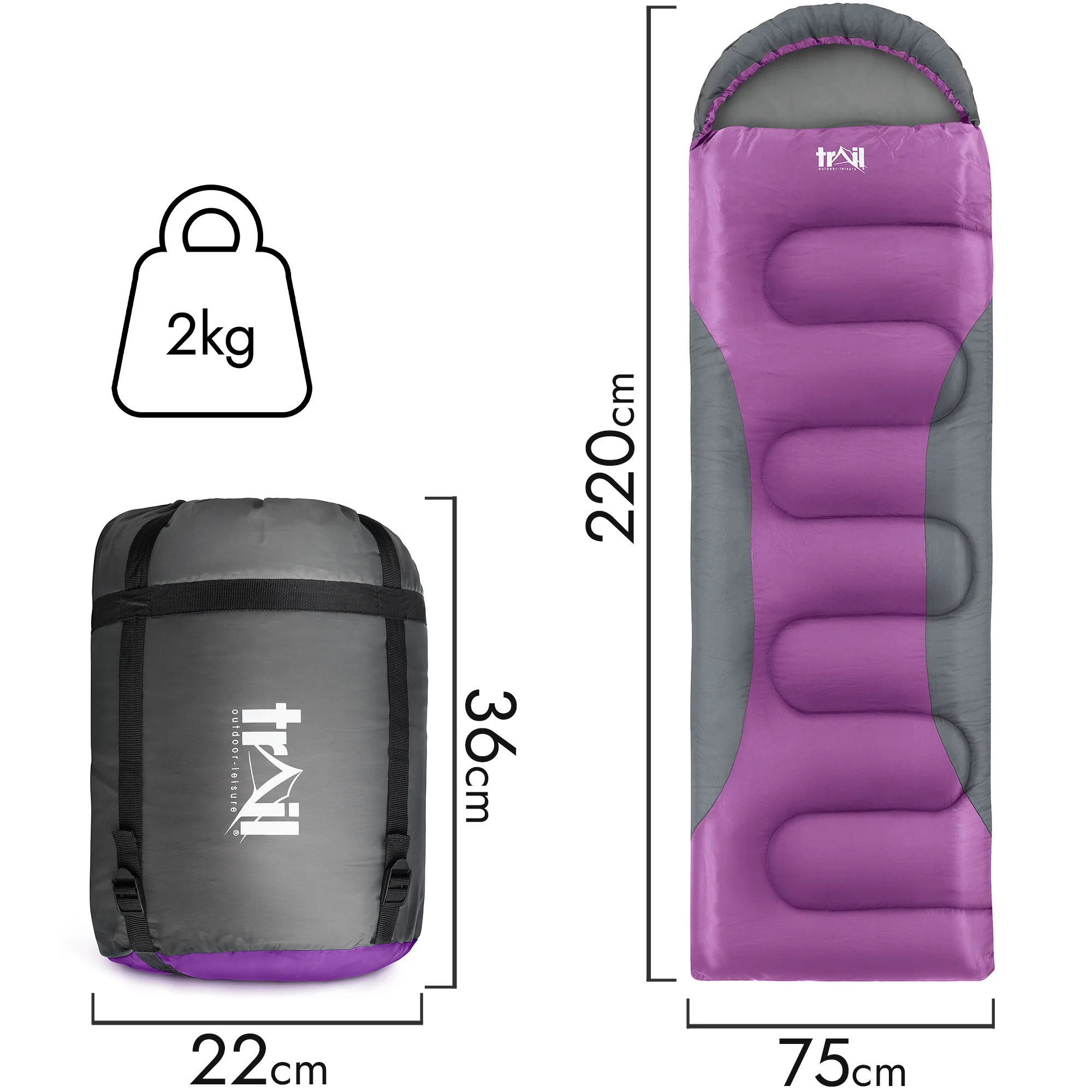 Alpine 400 Hooded Sleeping Bag - Image 24