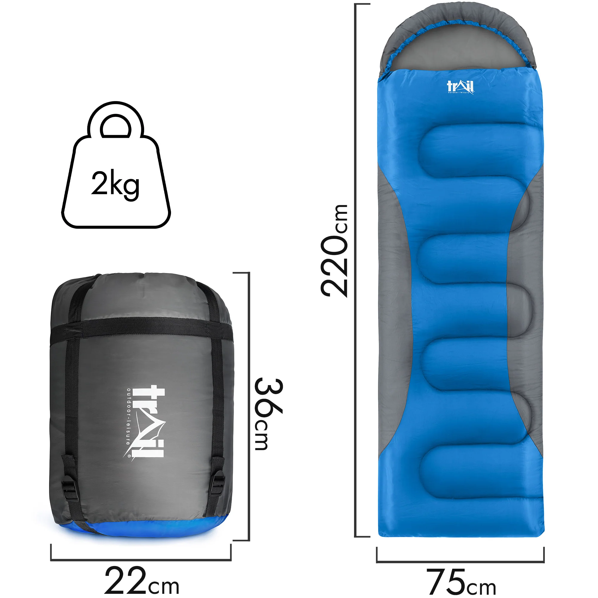 Alpine 400 Hooded Sleeping Bag - Image 6