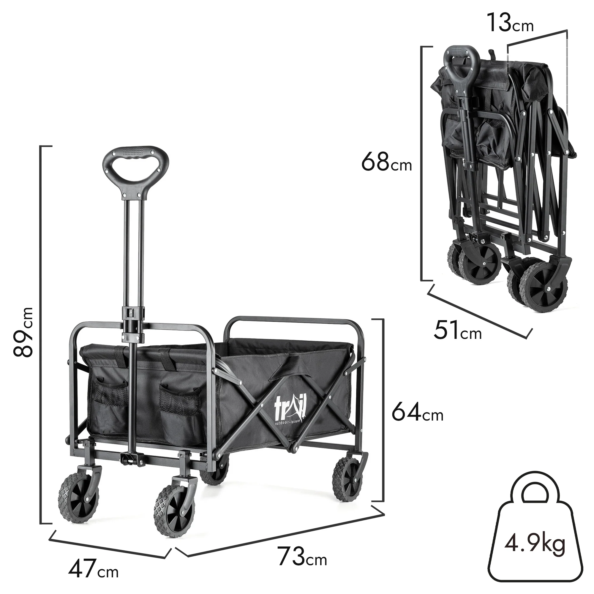 Compact Folding Camping Trolley - Image 4