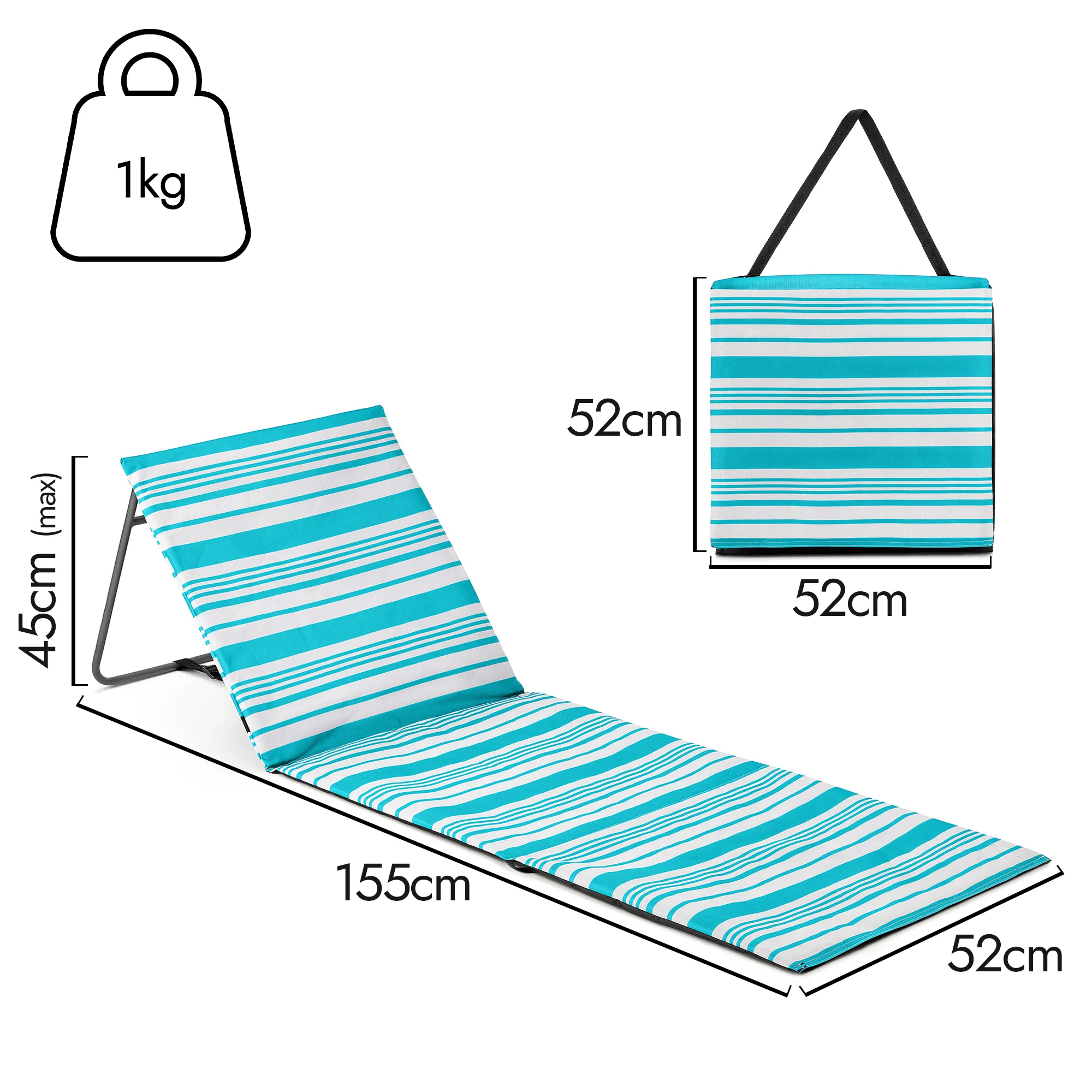 Folding Beach Mat with Backrest - Image 12