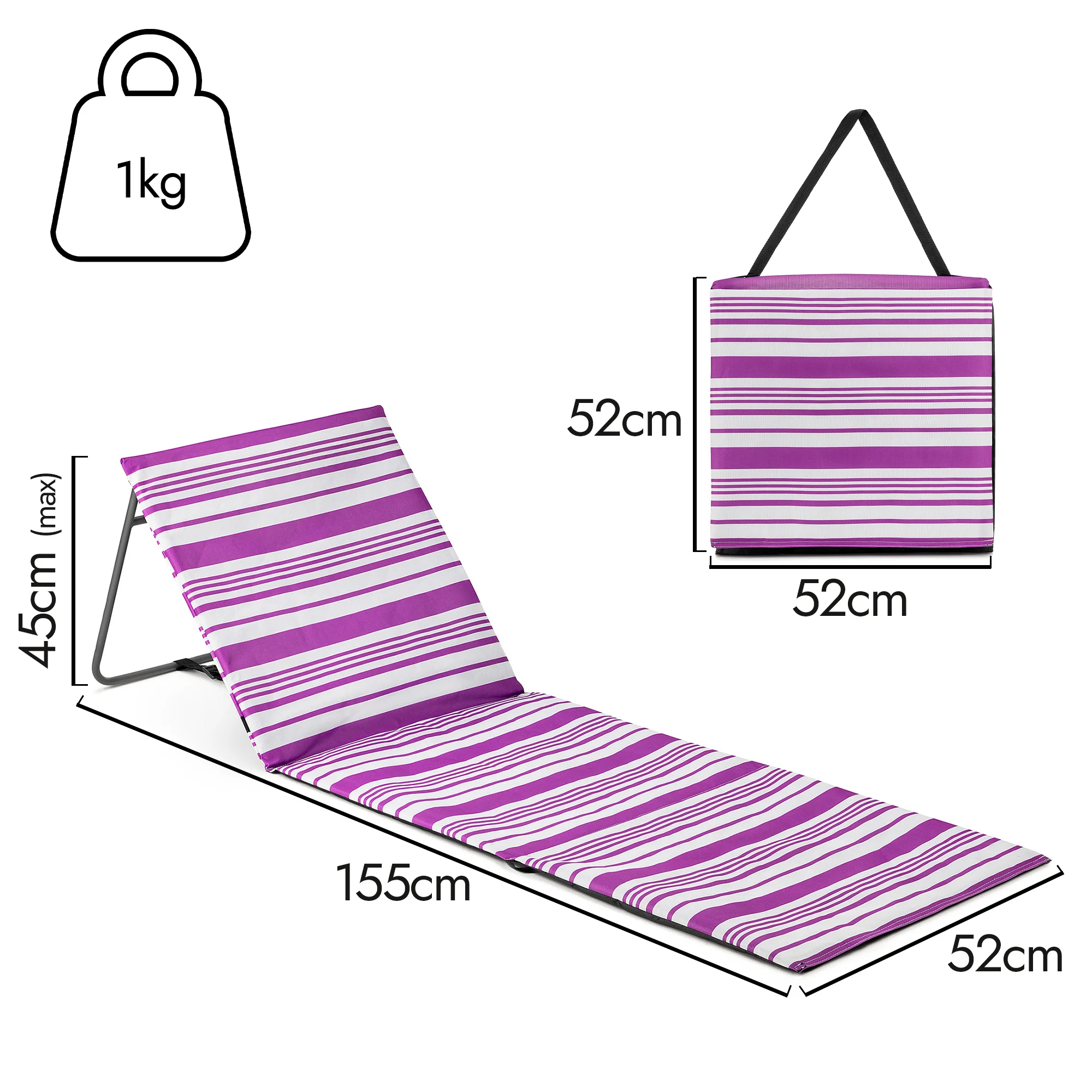 Folding Beach Mat with Backrest - Image 18