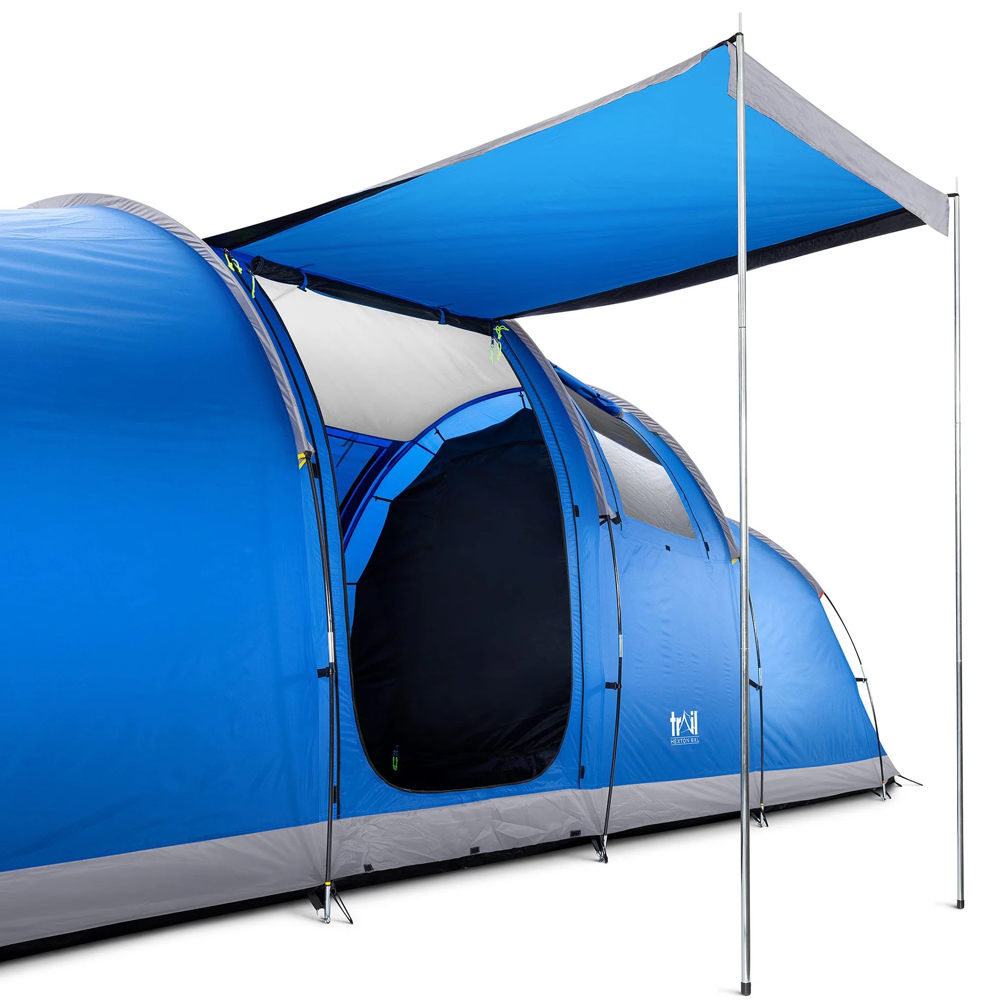 Hexton XL 6 Man 3 Room Tent – Waterproof 5000mm - Image 4
