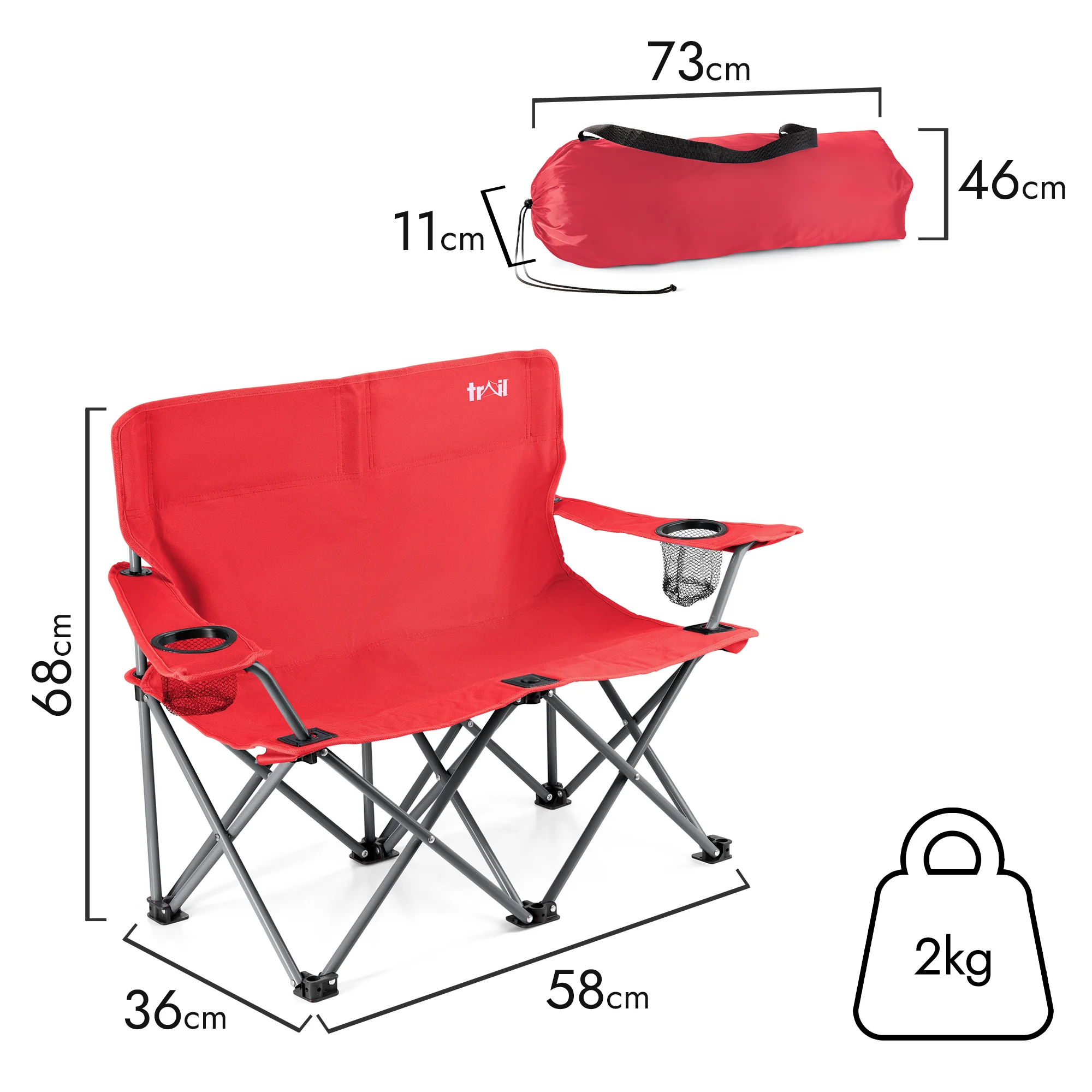 Condor Kids Double Camping Chair - Image 12