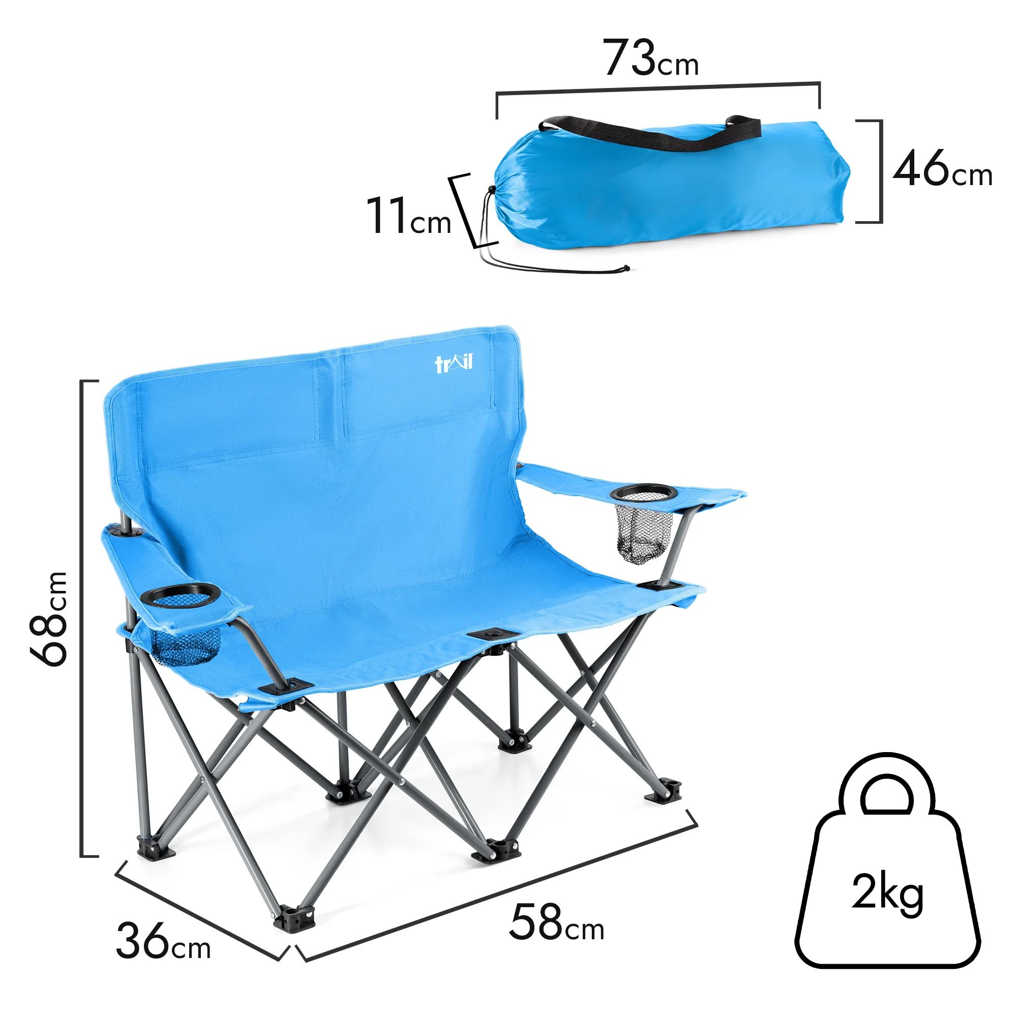 Condor Kids Double Camping Chair - Image 4