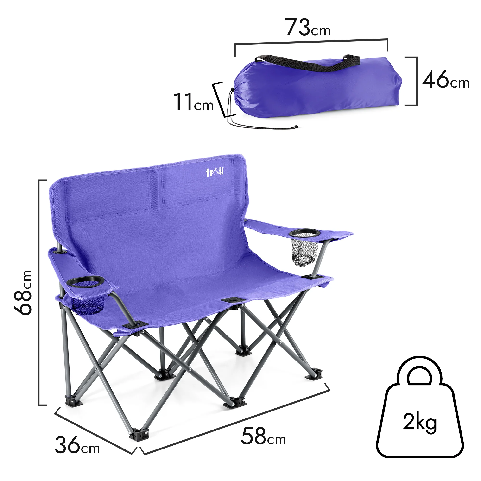 Condor Kids Double Camping Chair - Image 8