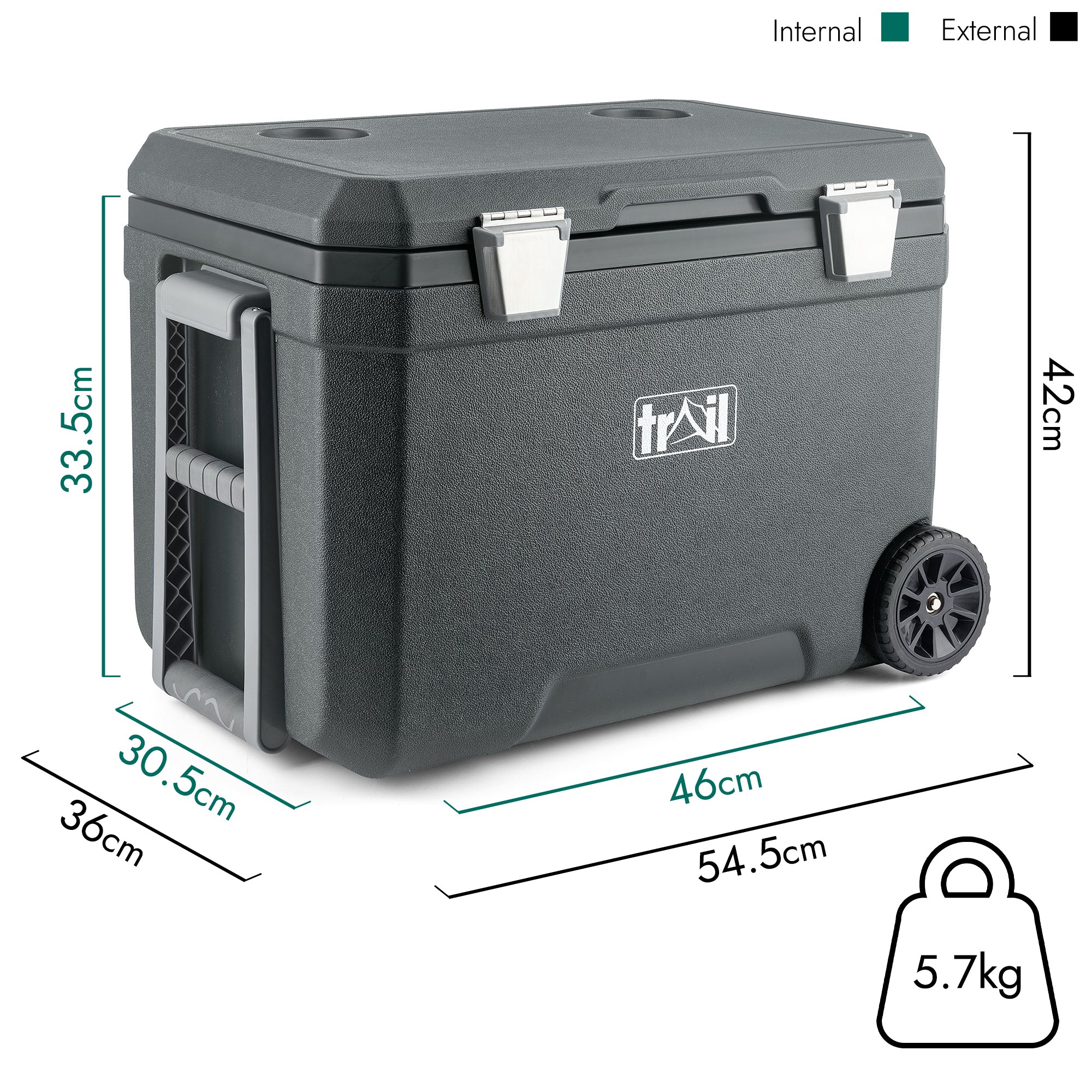 Large 45L Cool Box on Wheels - Image 12
