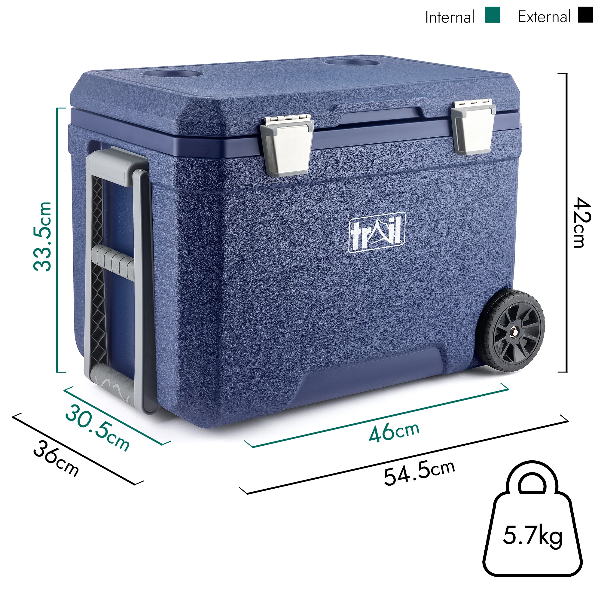 Large 45L Cool Box on Wheels - Image 6