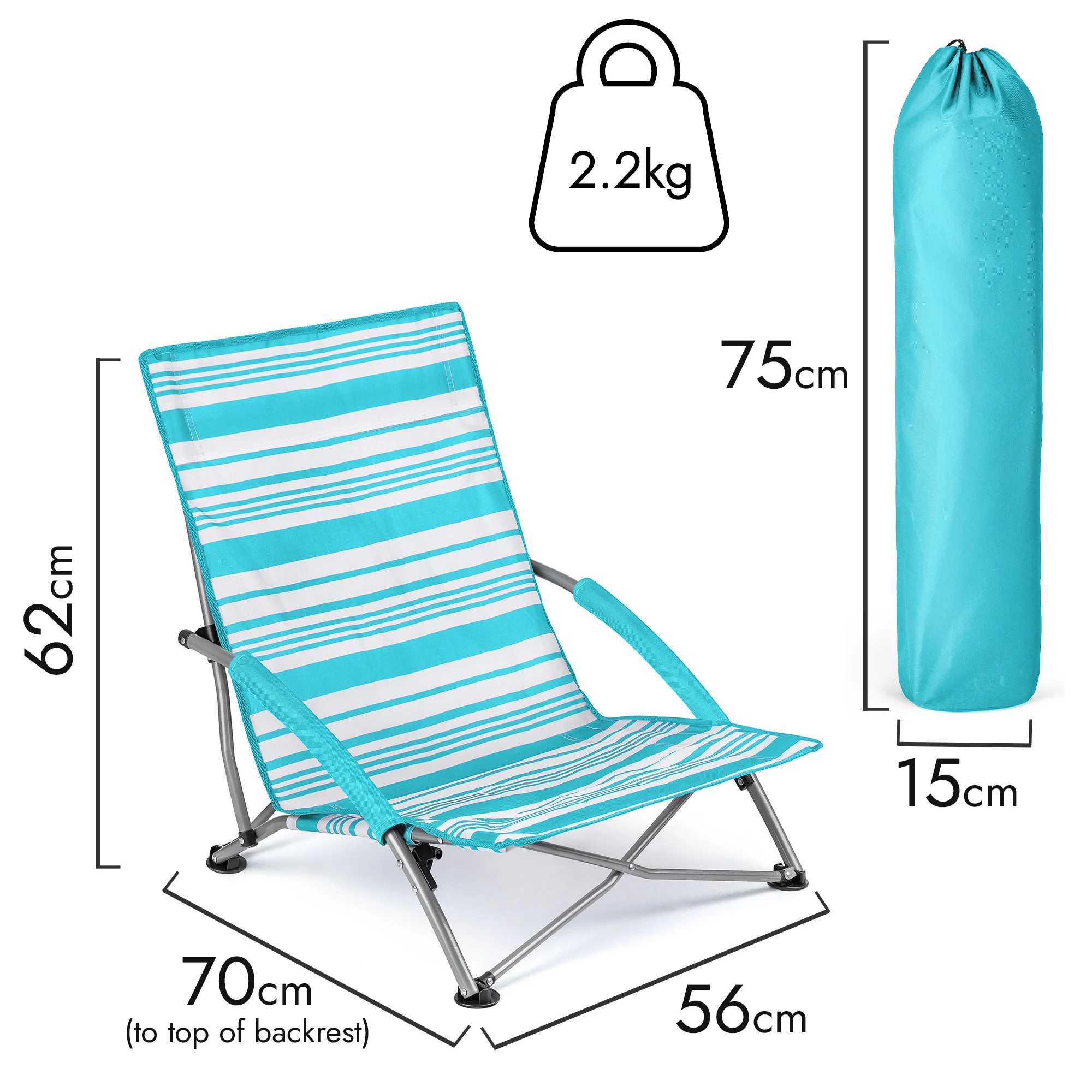 Sisken Low Folding Beach Chair - Image 18