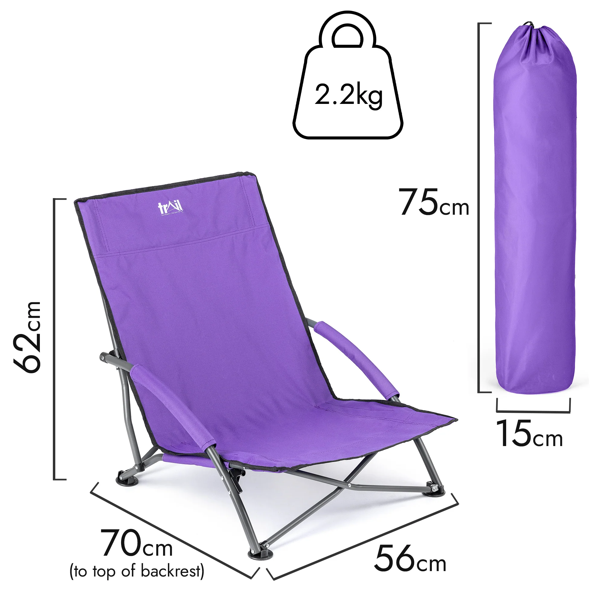 Sisken Low Folding Beach Chair - Image 30