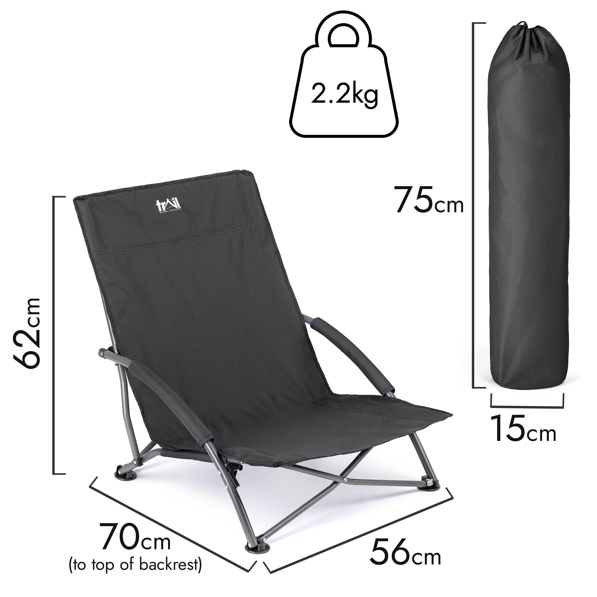 Sisken Low Folding Beach Chair - Image 36