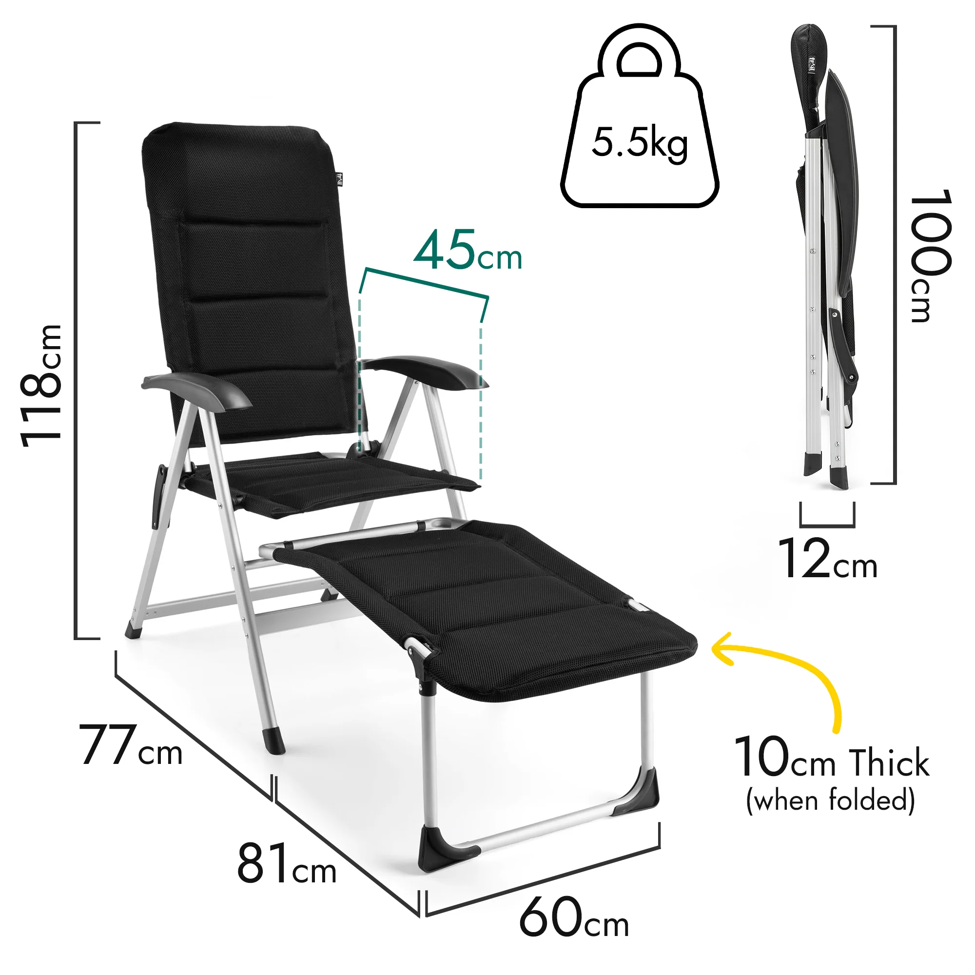 Mesh Reclining Camping Chair - Image 16