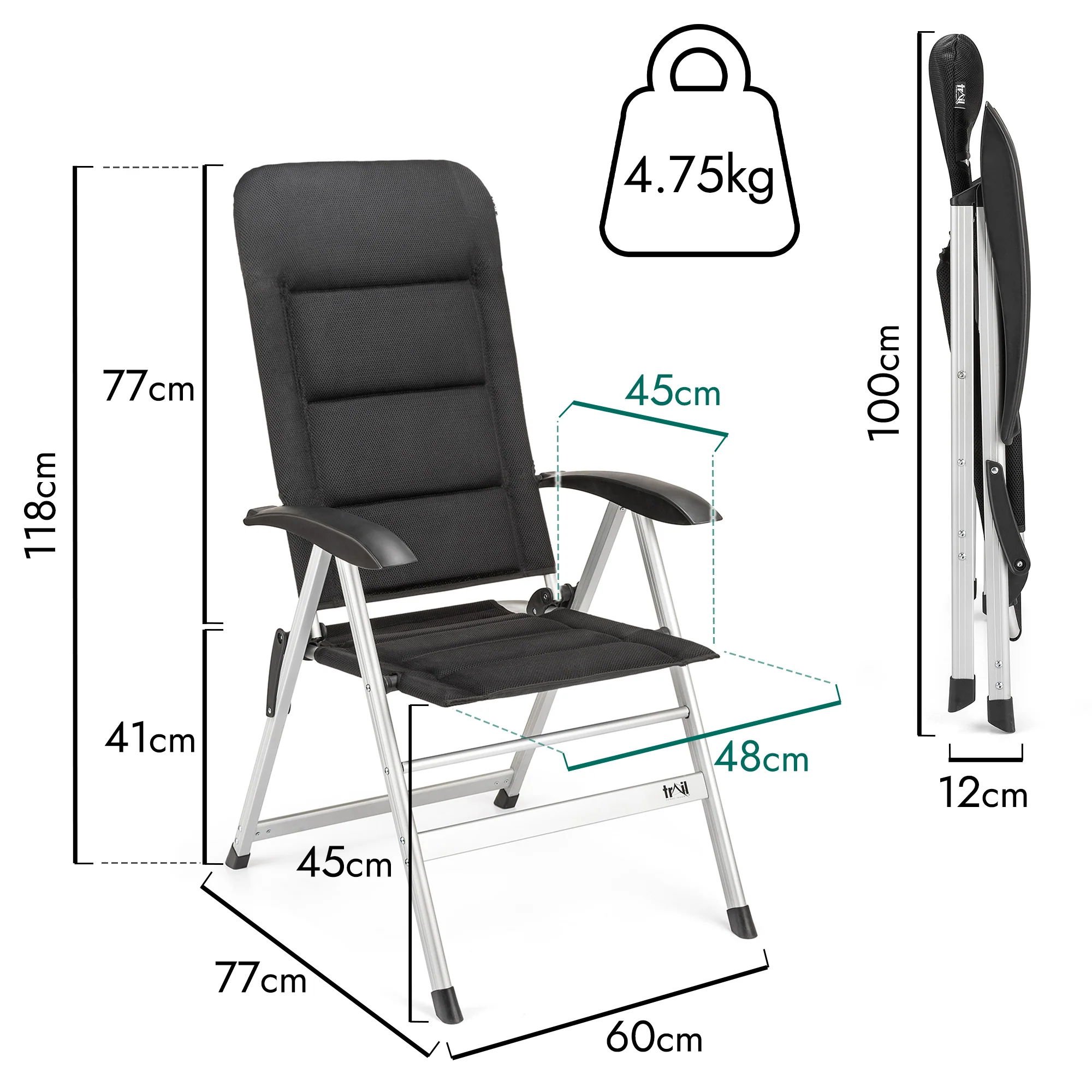 Mesh Reclining Camping Chair - Image 6