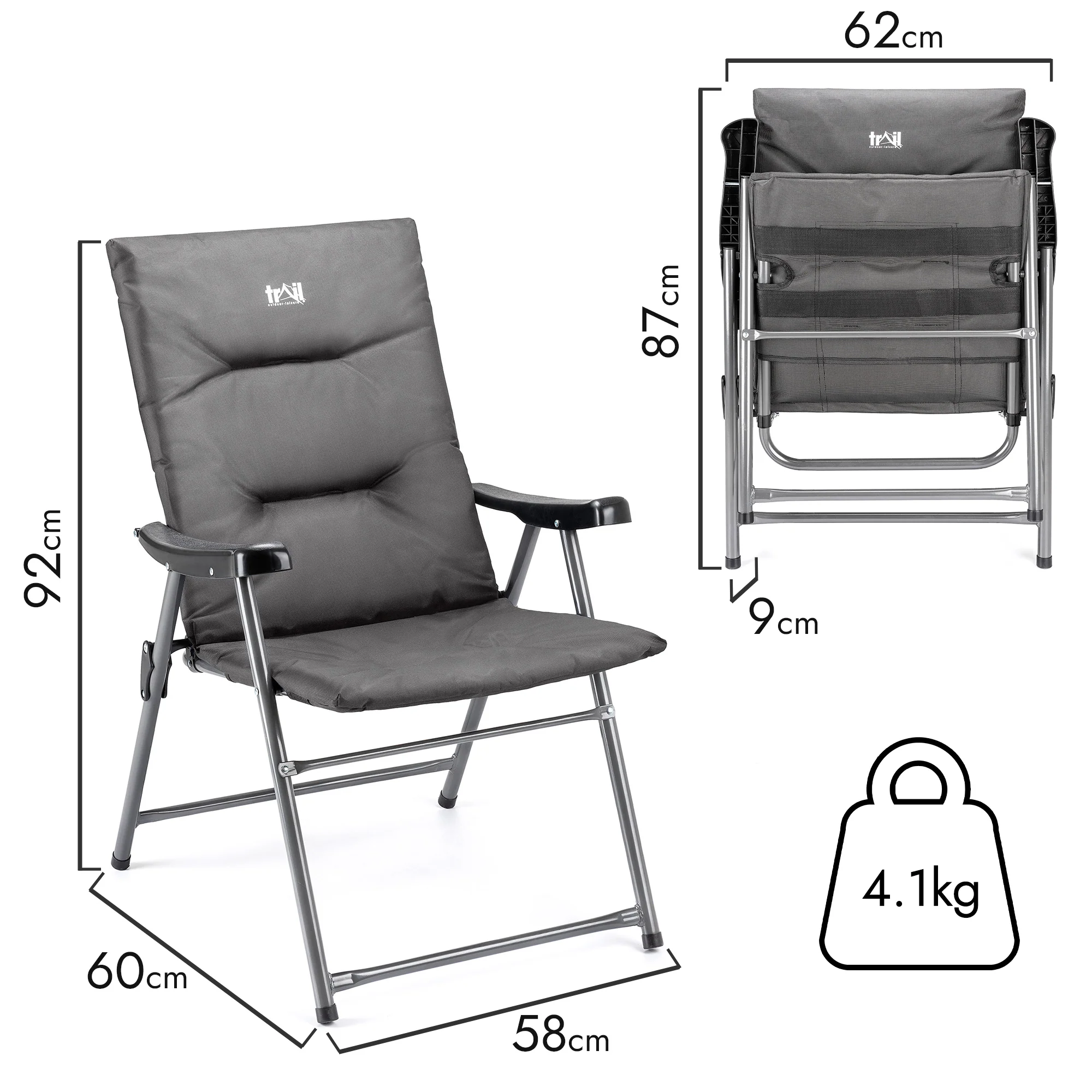 Monarch Padded Folding Chair - Image 12
