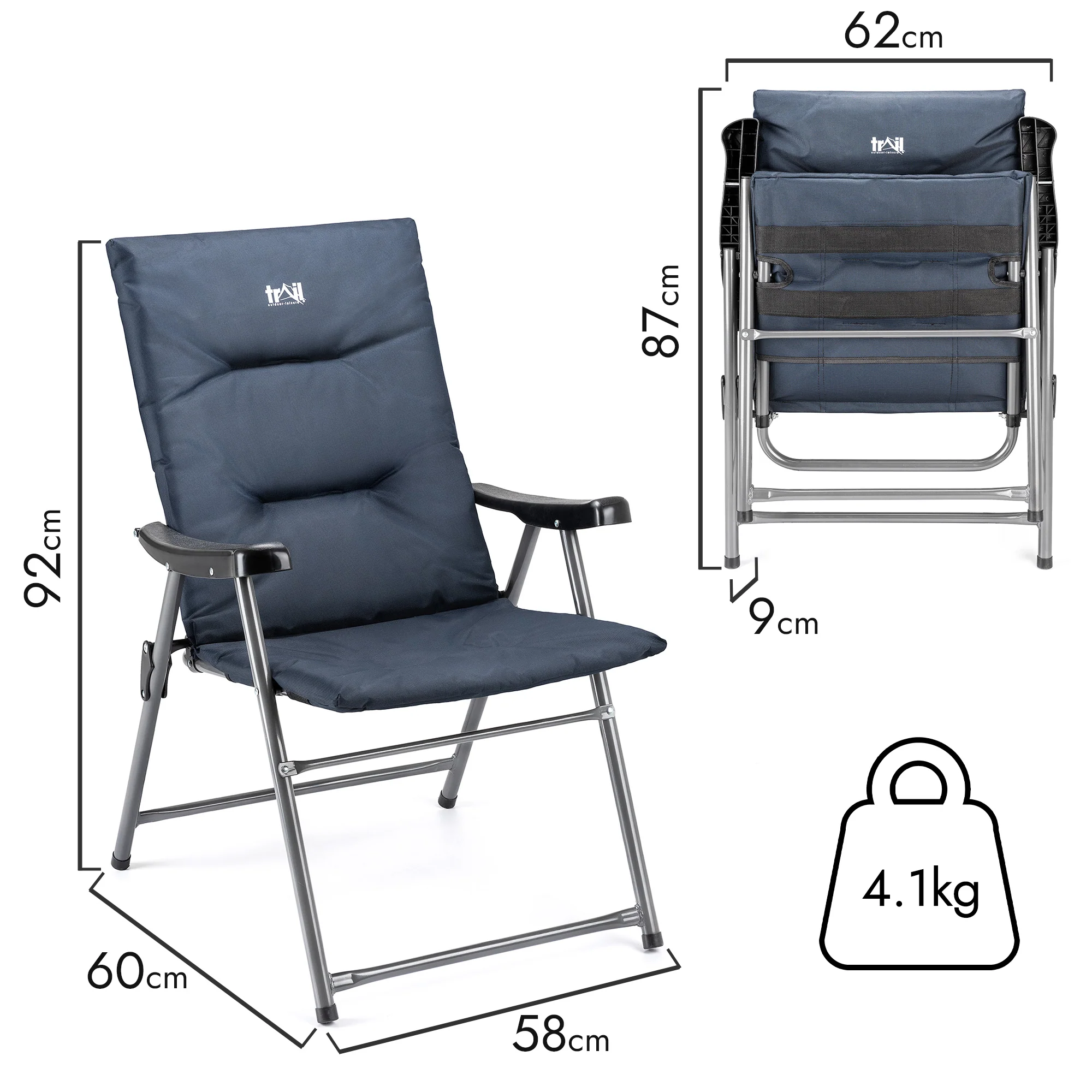 Monarch Padded Folding Chair - Image 6