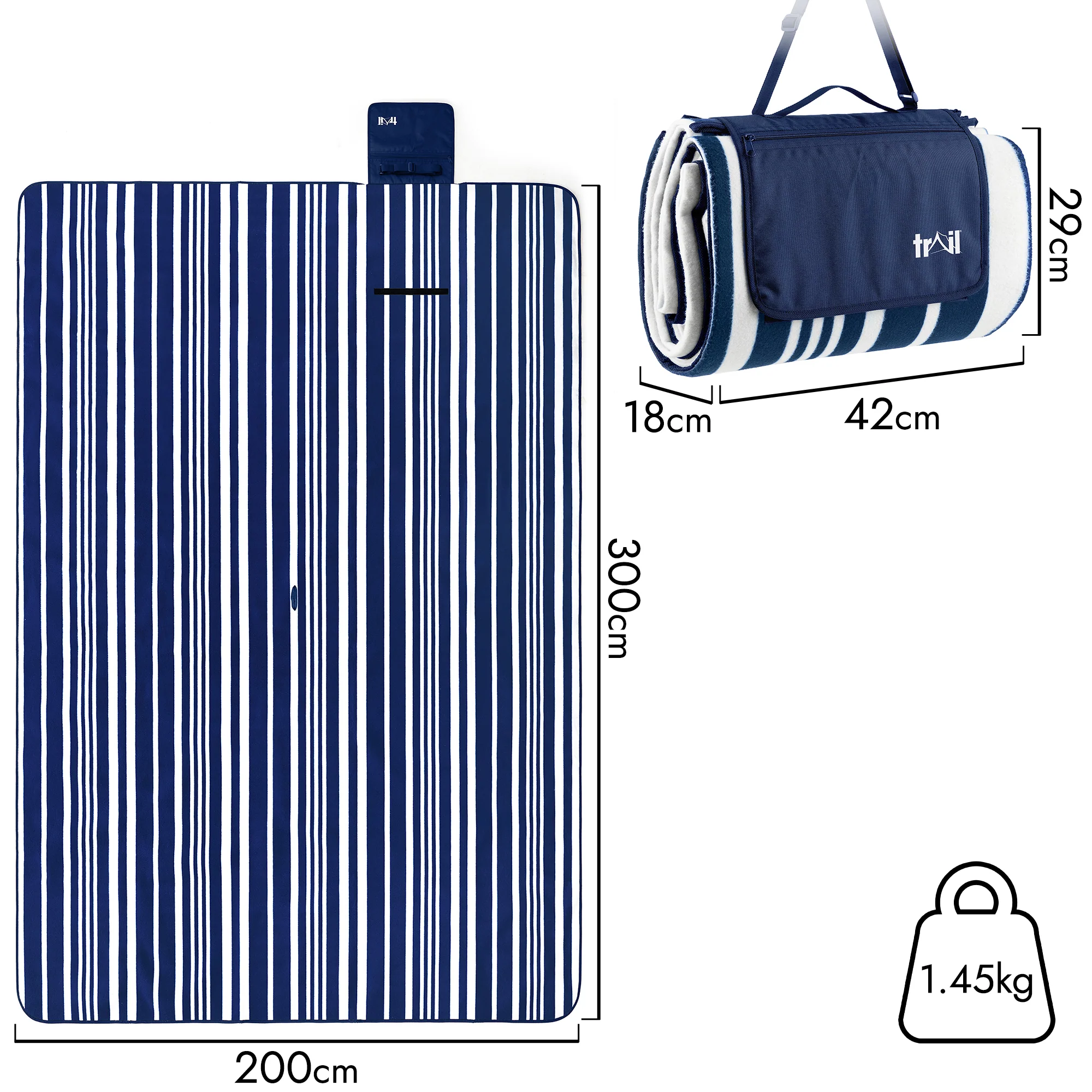 Soft Fleece Waterproof Picnic Rug - Image 22