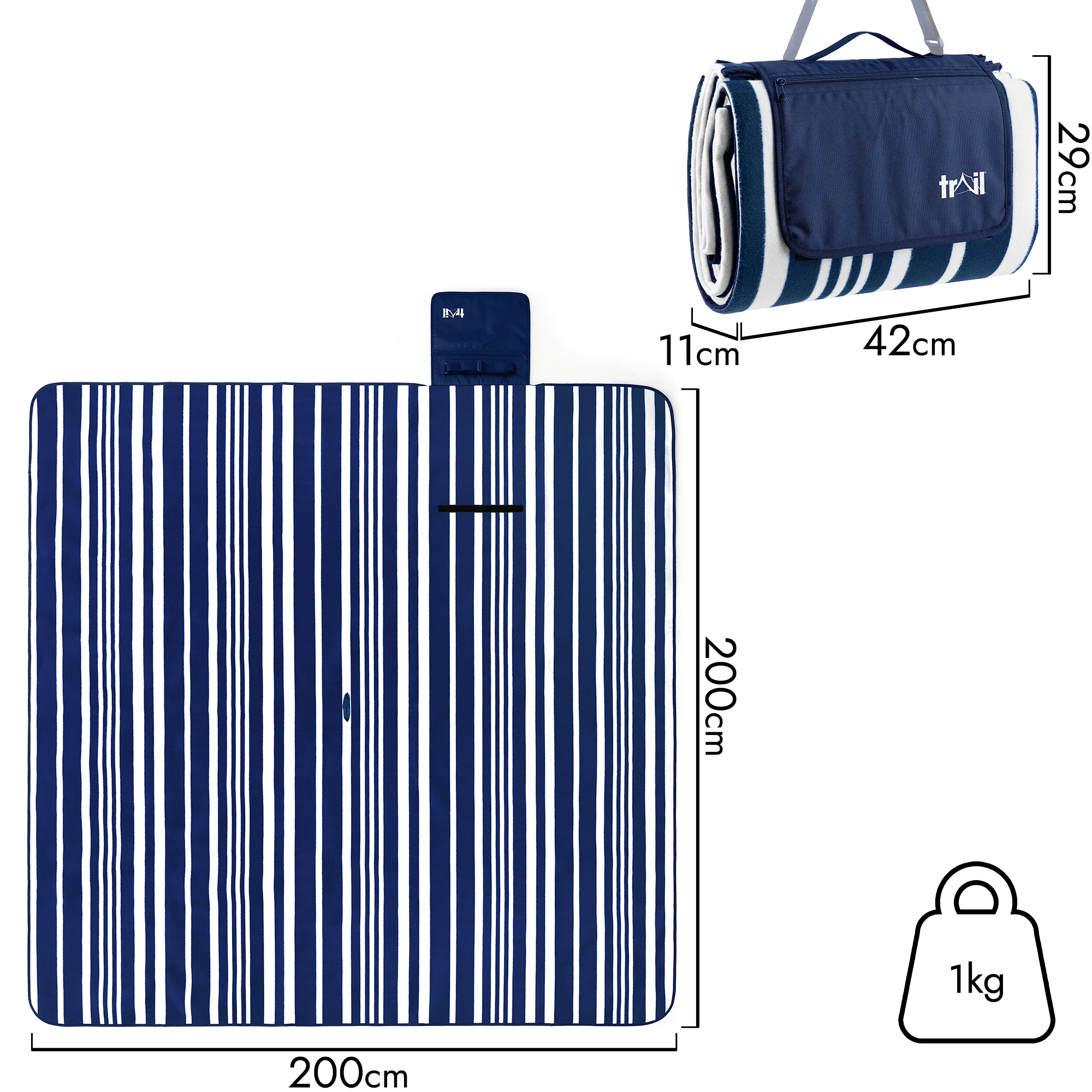Soft Fleece Waterproof Picnic Rug - Image 25