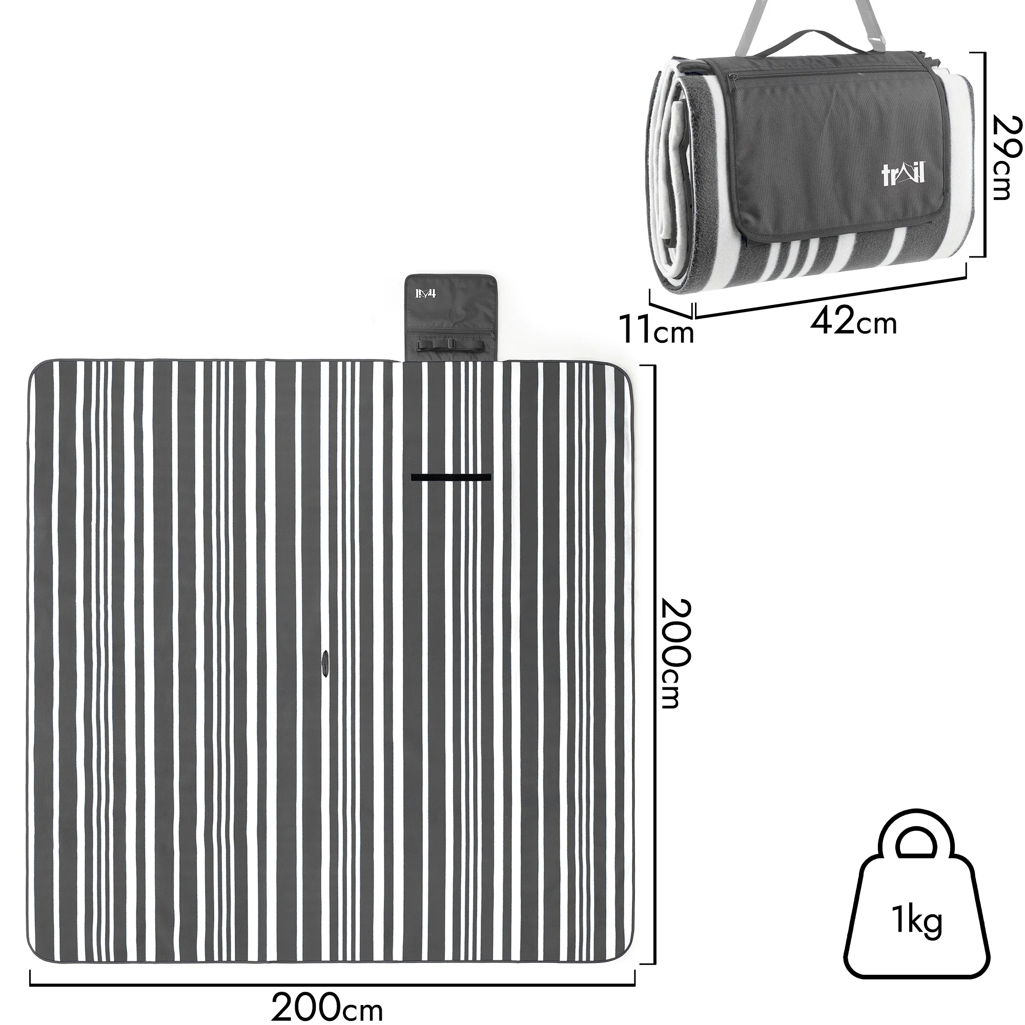 Soft Fleece Waterproof Picnic Rug - Image 26