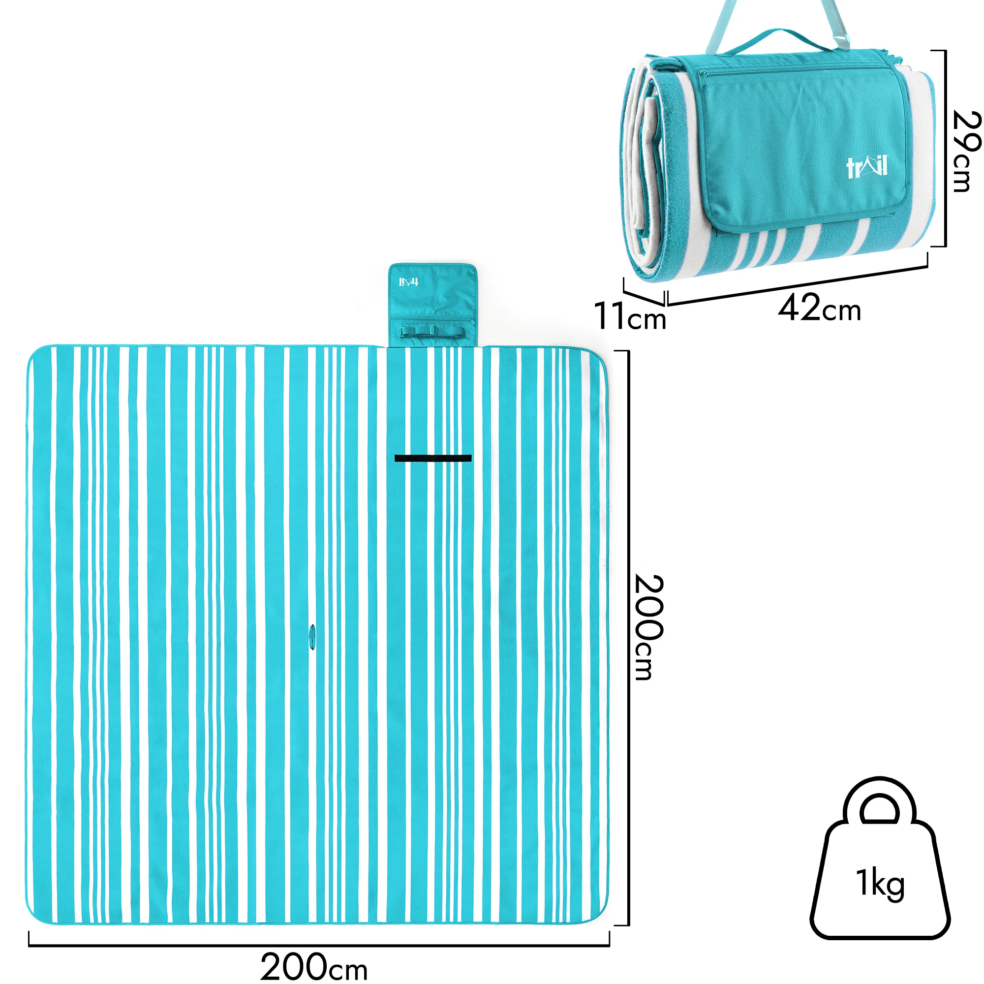Soft Fleece Waterproof Picnic Rug - Image 27