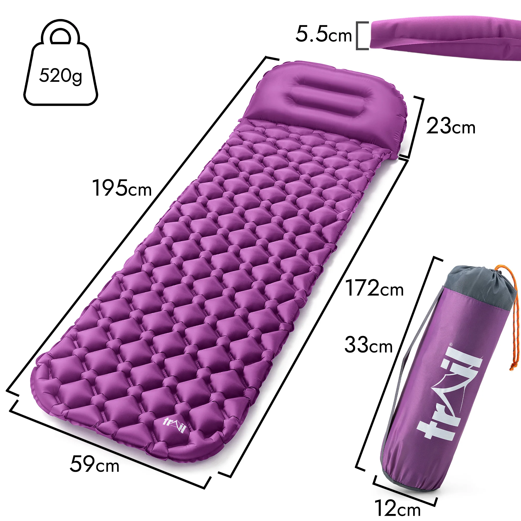 Ultra Light Sleeping Mat with Pillow - Image 18