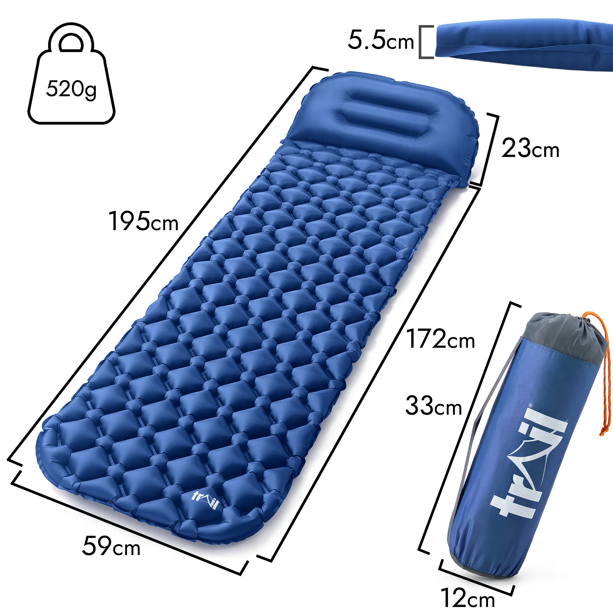 Ultra Light Sleeping Mat with Pillow - Image 6