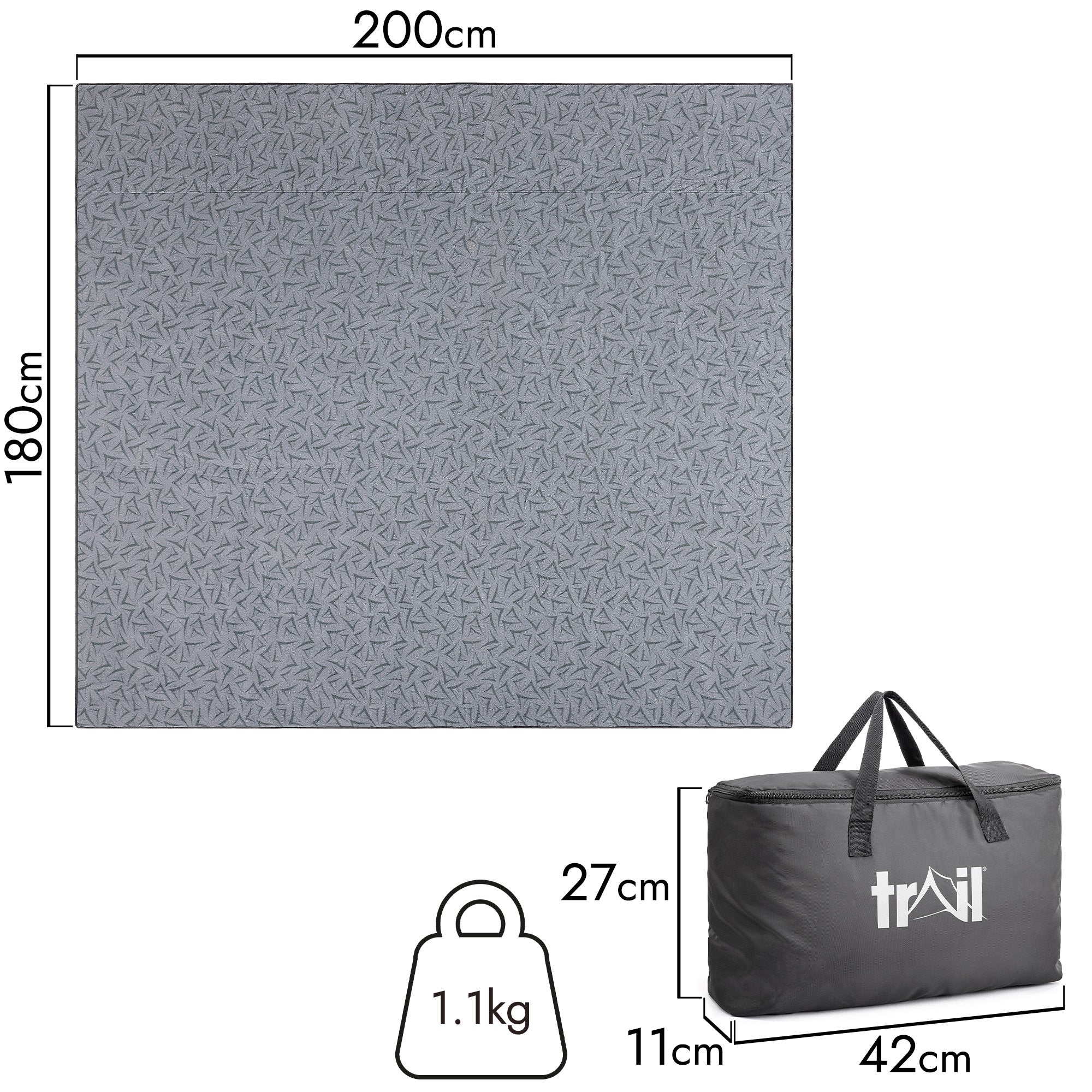 Extra-Small Universal Soft Fleece Tent Carpet (2m x 1.8m) - Image 6