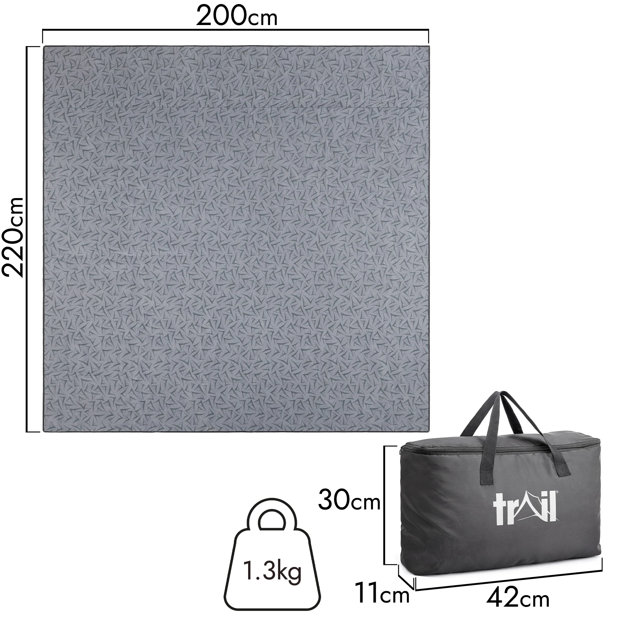 Small Universal Soft Fleece Tent Carpet (2.2m x 2m) - Image 6